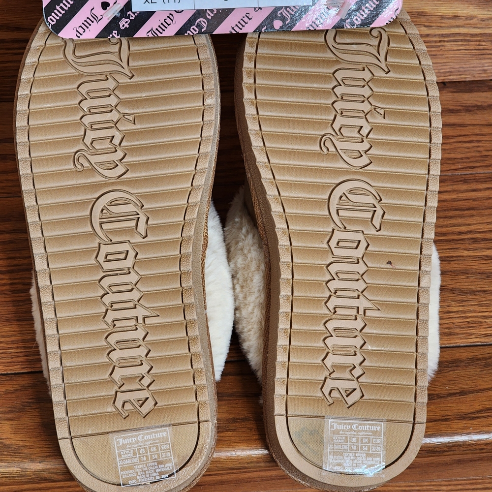 Juicy Couture Women's Darlene Natural Faux Fur Comfortable Mules Slippers - Picture 7 of 7